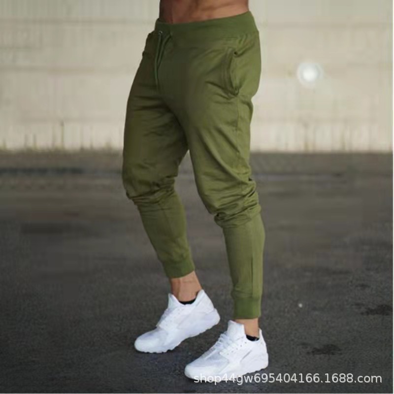 Cross-border thin trousers cross-border men's leisure slim outdoor fitness fashion leggings factory in stock a generation of hair