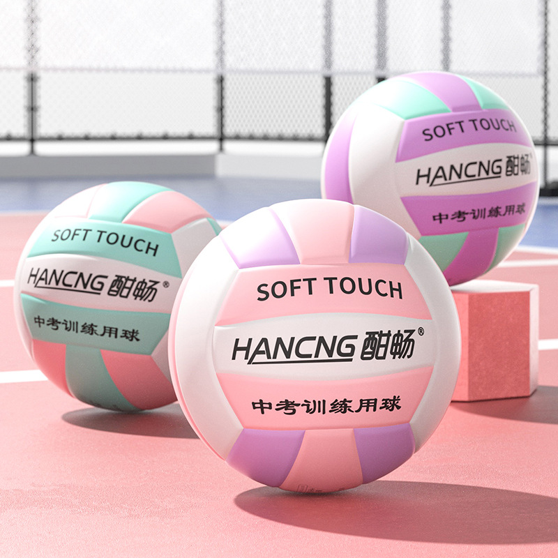 Picture of Factory direct PU machine sewing volleyball high school entrance examination student training competition special soft hard volleyball No.5 inflatable volleyball