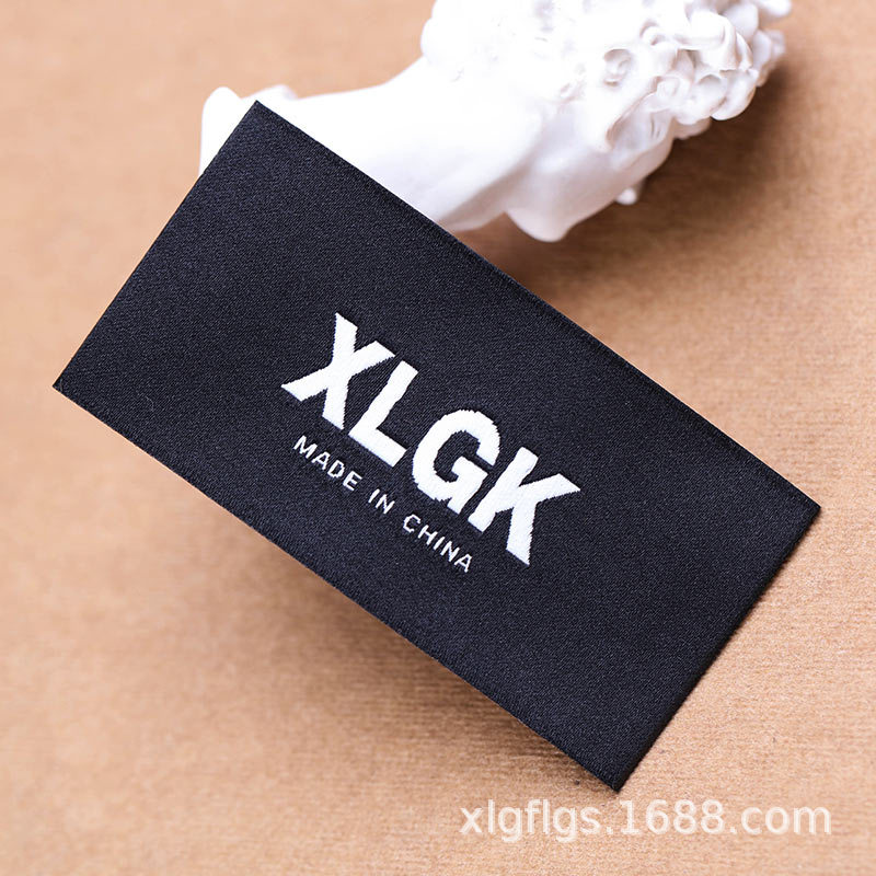 Picture of Clothing collar label design men's clothing women's clothing weaving Mark weaving Mark high-end new shipping Mark factory high-density Tide brand label
