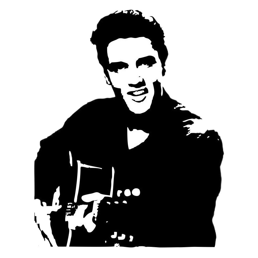 European and American star Presley portrait carved art wall sticker decoration customizable size