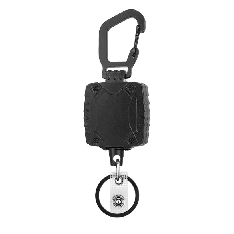 In stock backpack keychain Black outdoor fishing Luya artifact retractable easy pull anti-lost anti-theft easy pull buckle