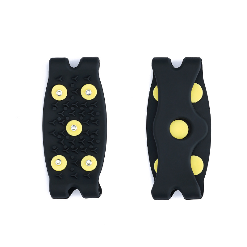 Picture of Cross-Border Ten-Pin Anti-Skating Shoe Covers for Winter Outdoor Sports Mountaineering and Rock Climbing Snow Silicone Crampons Shoe Spike Foot Covers