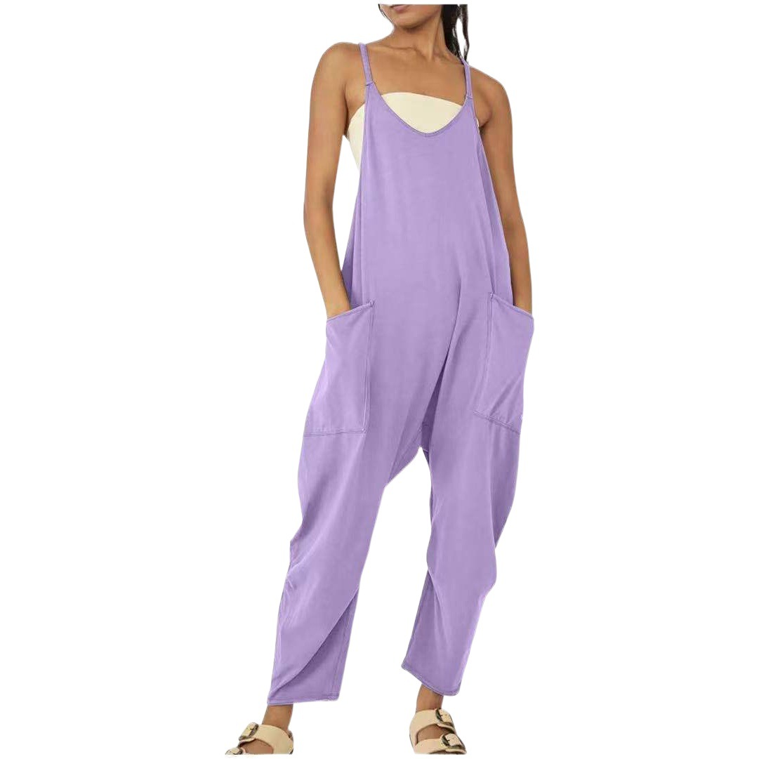 2025 European and American Clothing Ebay Amazon Independent Station Popular Zipper Flap Pocket Pants Suspenders Pants Jumpsuit Overalls