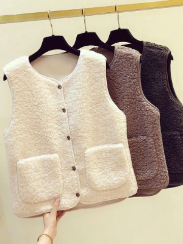 Picture of 2023 Winter New Style Gentle Vest Round Neck Single-Breasted Vest Jacket Slimming Look Cashmere Cardigan for Women