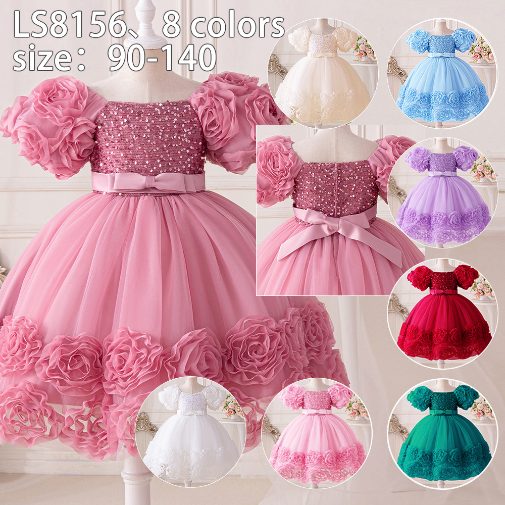 Girl baby one-year-old dress girl princess dress cross-border foreign trade unkempt children's dress dress children's clothing wholesale