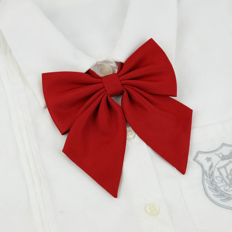 Picture of JK Uniform College Style Solid Color Female Student Bow Tie School Uniform Japanese Style Seikan Suit Bow Red Roots