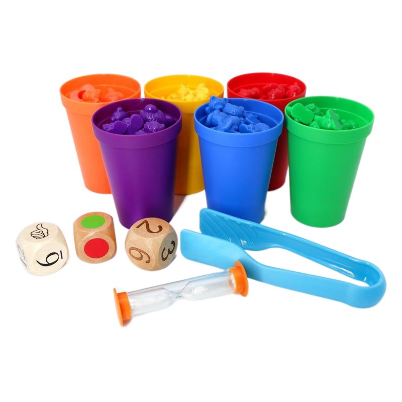 Picture of Foreign Trade Rainbow Digital Bear Toy Montessori Enlightenment Mathematics Weight Bear Early Education Kindergarten Counting Early Education Teaching Aware