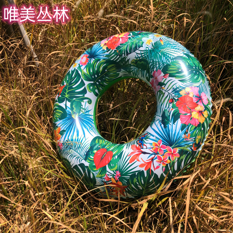 Picture of Factory hot-selling inflatable swimming ring swimming ring thickened adult floating ring letter Bai shell swimming ring