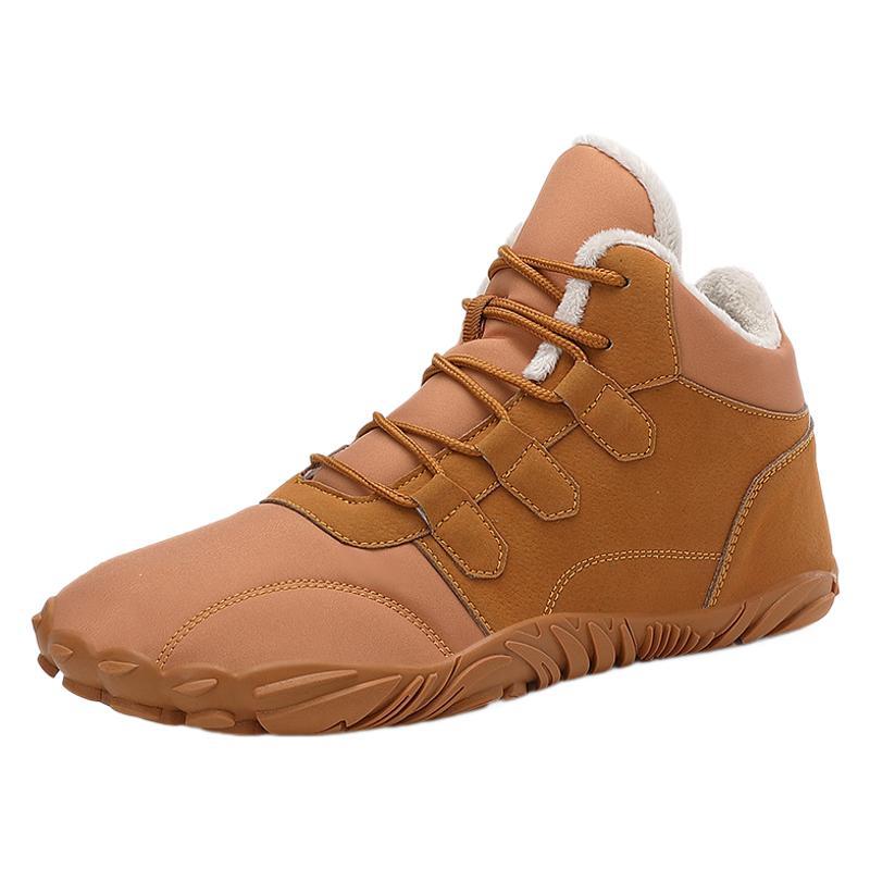 Picture of Foreign Trade Wide-Toe Long Plush Warm High-Top Cotton Shoes for Men, Outdoor Waterproof, Non-Slip, Wear-Resistant, Thickened Couple's Snow Boots for Hiking