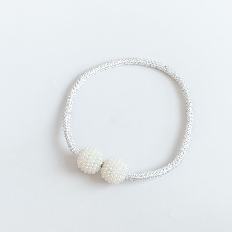 Picture of Curtain Tiebacks Wholesale Cross-Border No-Drill Large Pearl Magnetic Curtain Tiebacks Curtain Buckle Straps Curtain Accessories