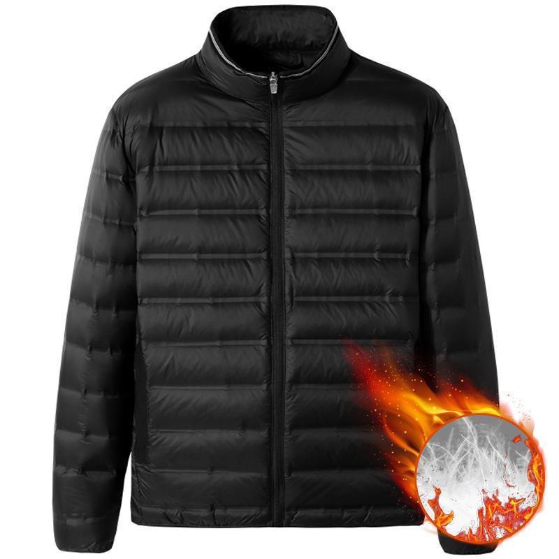 Fat Man Lightweight Down Cotton-padded Coat Men's Lightweight Thin Plus Size Plus Size 100.00kg Fat Man Down Cotton-padded Coat Fashionable