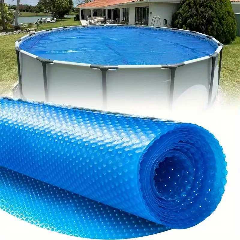 Open-Air Swimming Pool Cover Pe Swimming Pool Cover Heart-Shaped Bubble Swimming Pool Insulation Film Round Solar Swimming Pool Cover