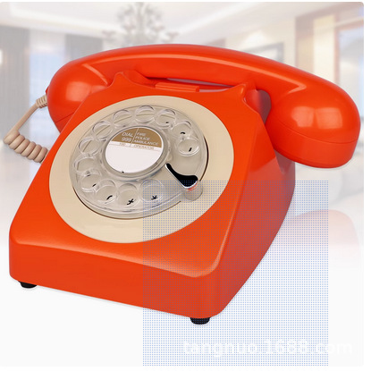 Picture of Manufacturer's Old-Fashioned Antique Telephone Rotating Dialing Disk Retro Landline Metal Ringtone Cross-Border Landline