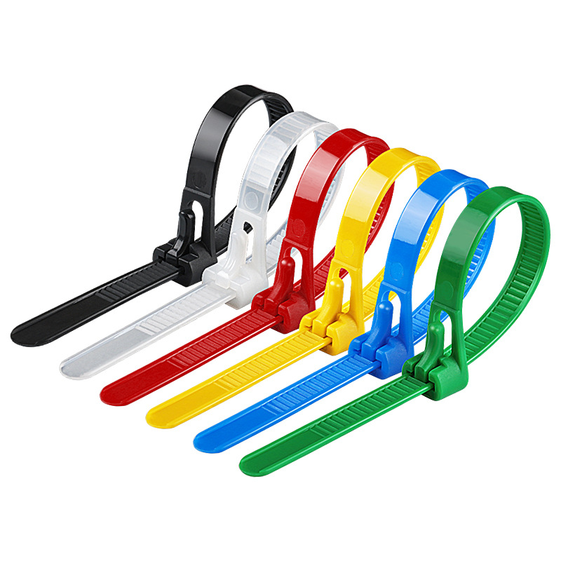 Picture of Loosable buckle cable tie 8x 500 returnable reusable plastic bundle cable tie color wholesale