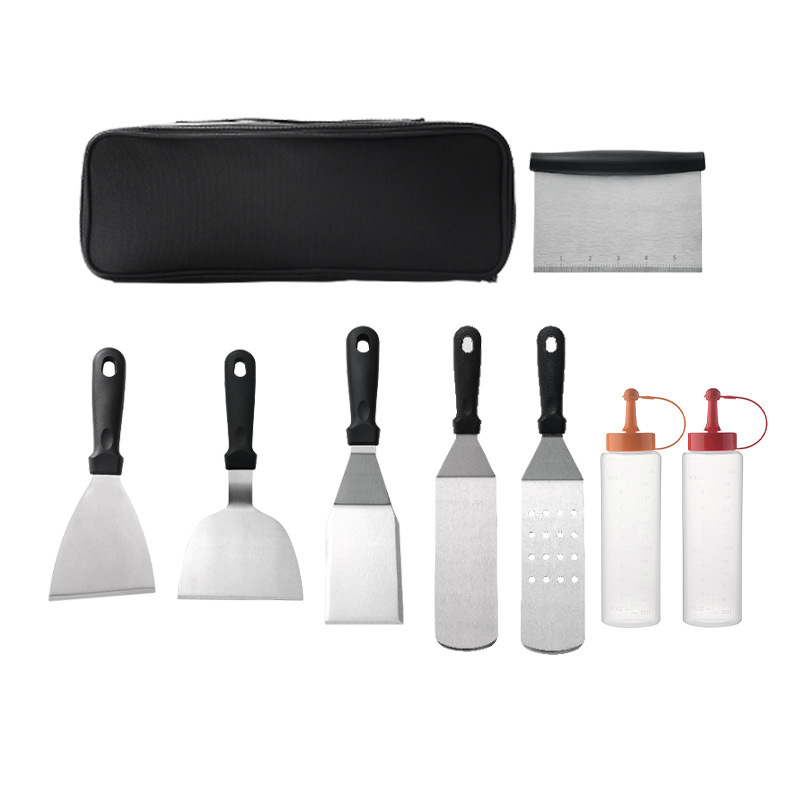 Picture of bbq stainless steel barbecue tool set 12 piece ketchup bottle roasting tool set iron plate barbecue utensils