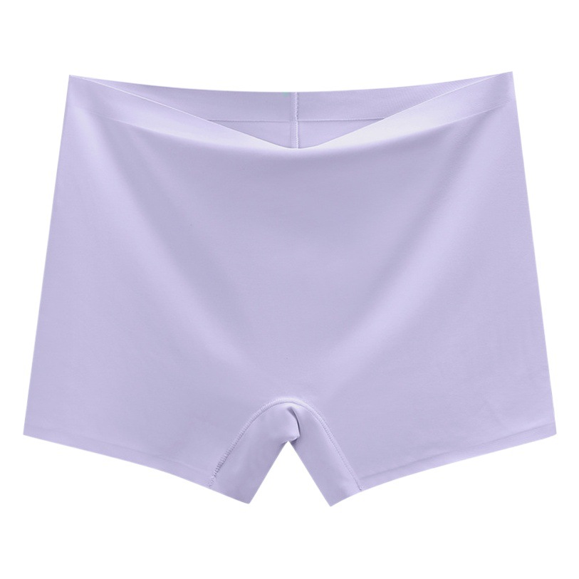 One-piece Ice Silk Anti-slip Women's Boxer Mid-waist Women's Solid Color Leggings Women's Anti-slip Flat Leggings