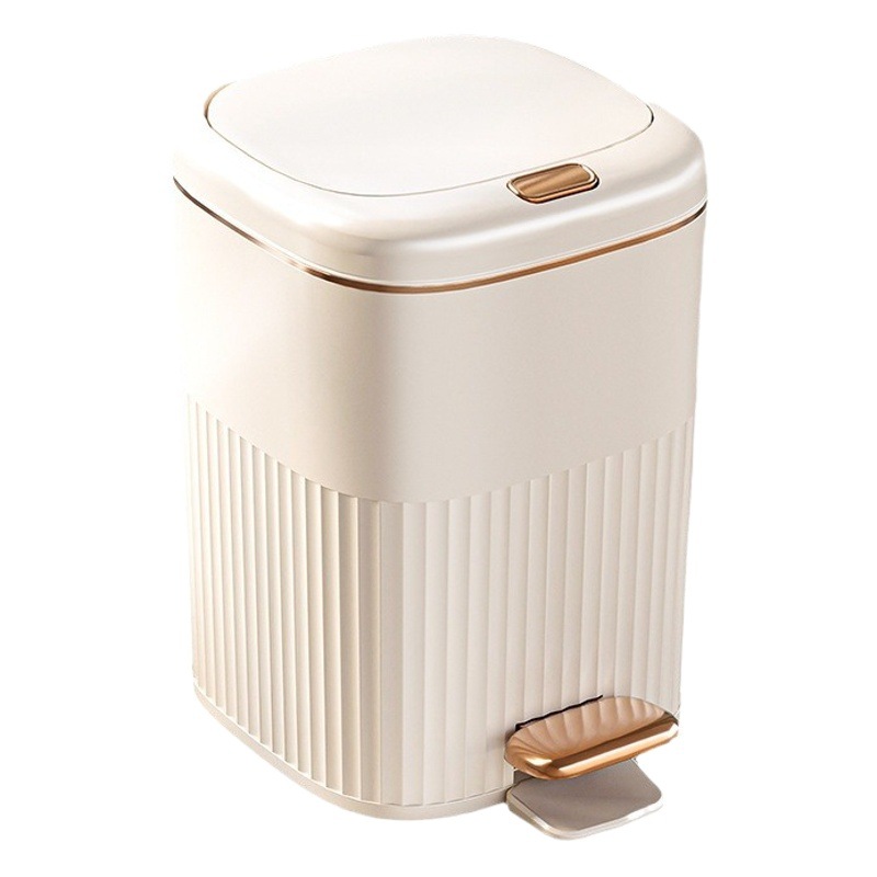 Pressing trash can Foot-stepping trash can household bathroom with lid new light luxury bedroom living room available paper basket