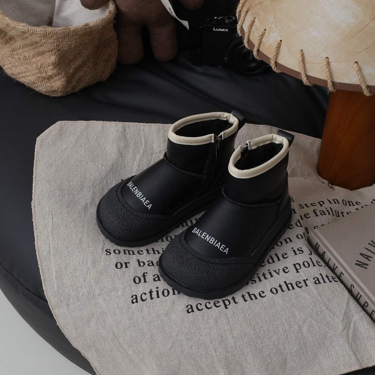 Picture of Xshx『Retro Paris』Children's Birkenstock-Style High-Top Snow Boots, Stable, Anti-Kick, Water-Resistant 249031