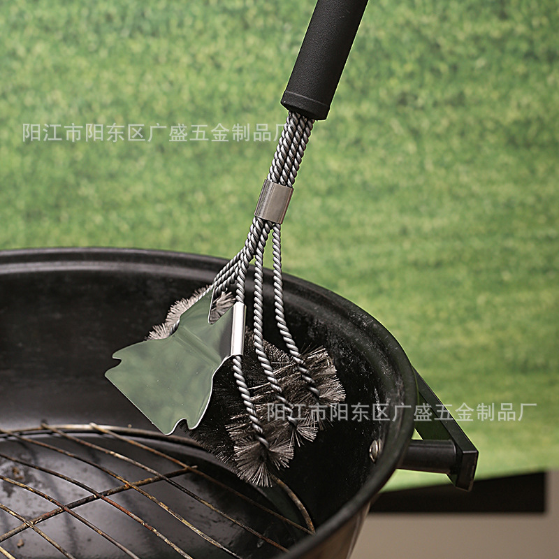 Picture of BBQ cross-border cleaning barbecue brush steel wire brush barbecue grill net Brush grill steel wire brush cleaning brush barbecue tools