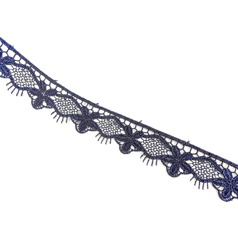 Good things polyester hollow polyester water-soluble lace clothing accessories jewelry materials DIY unilateral wave bar code lace