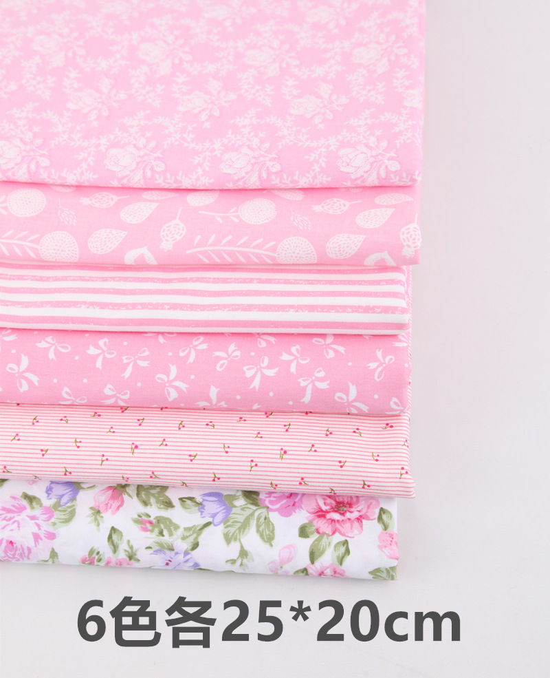 Picture of European Nordic handmade DIY patchwork twill fabric baby cotton printed cotton fabric group 25cm80cm