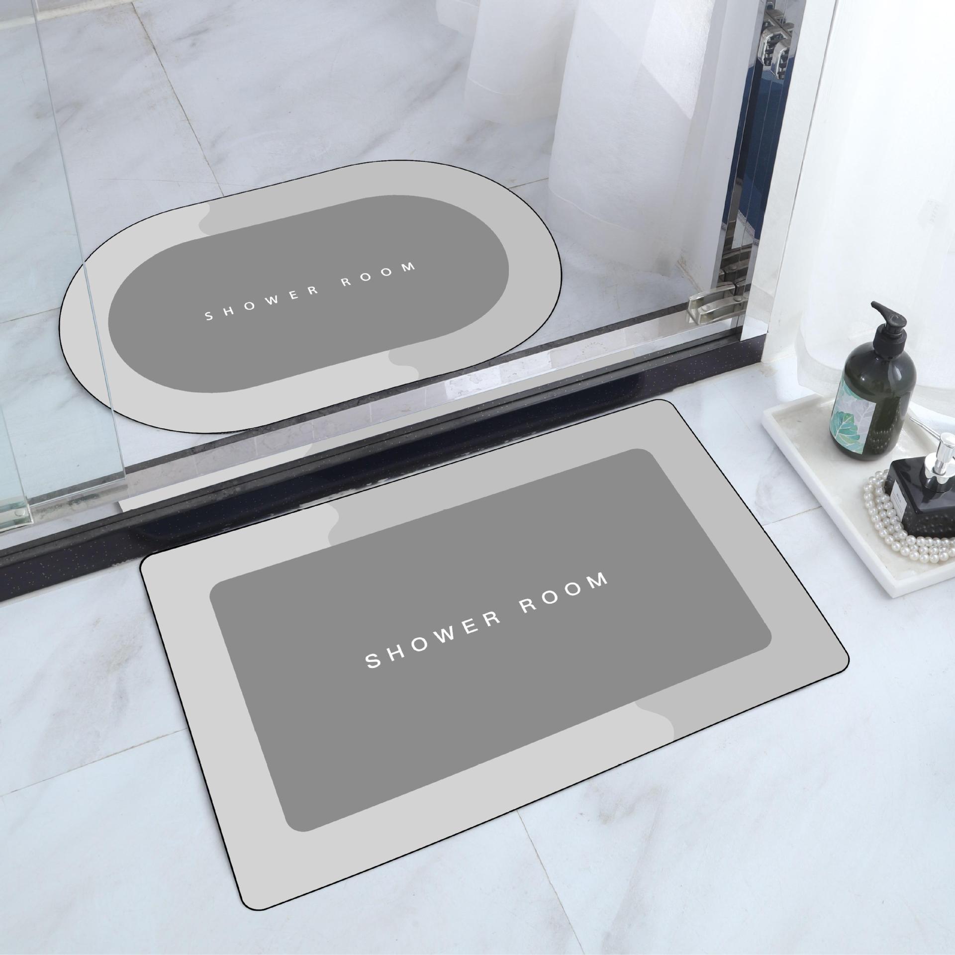 Picture of A generation of hair bathroom non-slip mat entrance entrance absorbent mat cross-border household bathroom printing mat