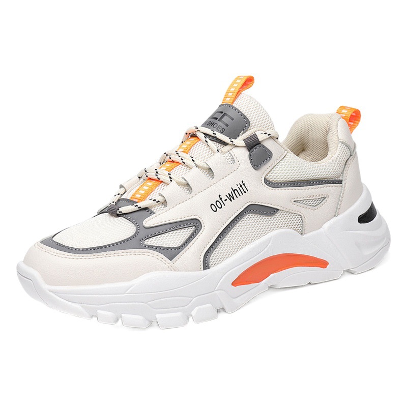 Summer Korean Style Men's Sports Mesh Shoes Men's Trendy Breathable All-match Casual Sneakers Men's Running Shoes for Students