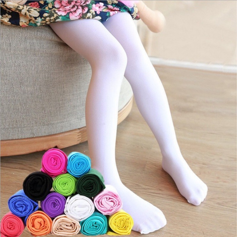 Picture of Dance socks wholesale spring and summer thin high elastic children's bottoming pants ballet white velvet 80d pantyhose