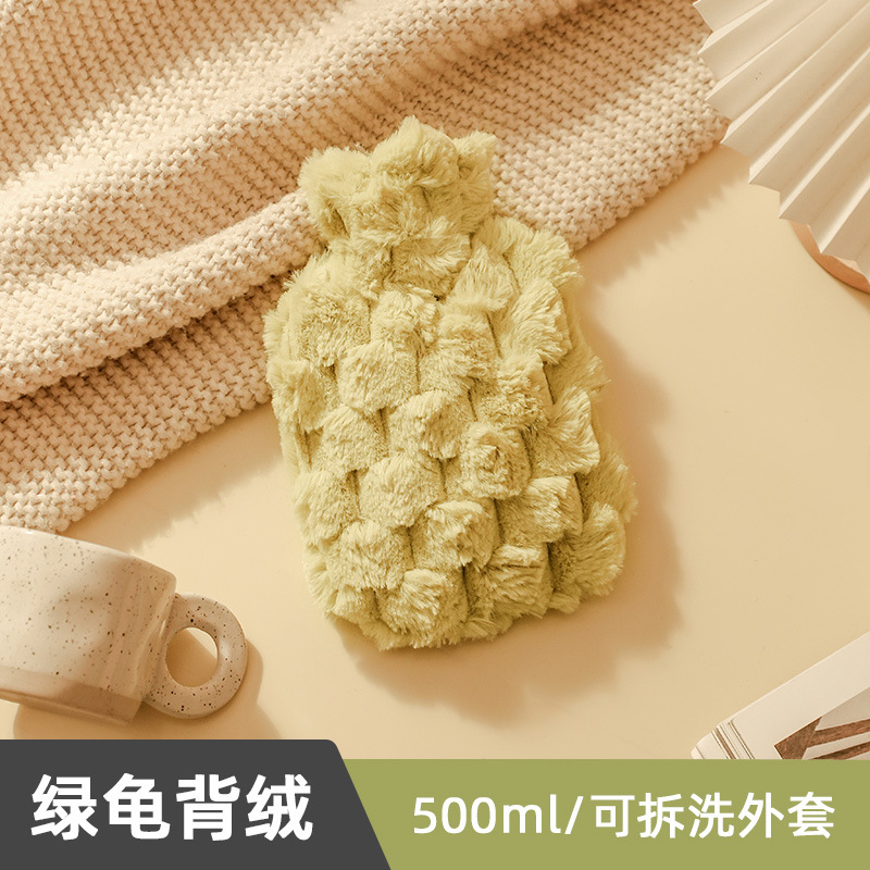 Picture of Water-Filled Hot Water Bag Large Plush Cute Hand Warmer Bag for Women to Apply on Belly, Cervical Spine and Quilt, Special Hot Water Bag Hand Warmer