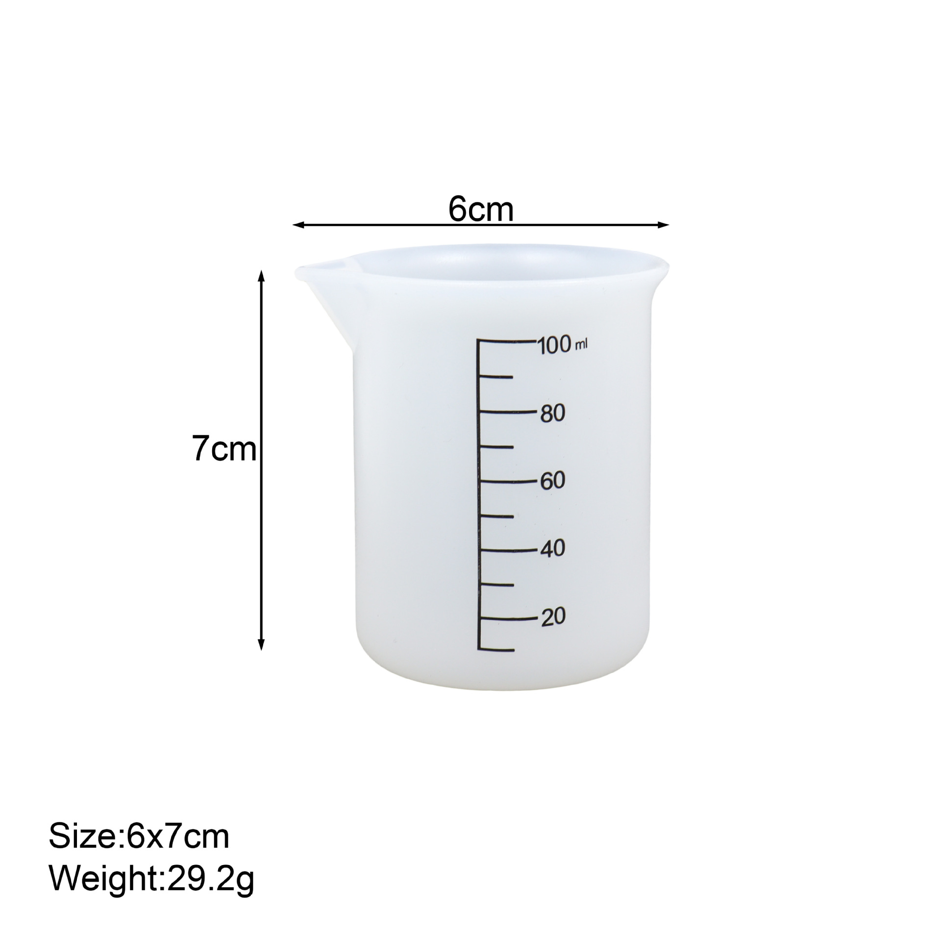 Picture of Fat Girl epoxy mold 100ml printing Silicone Measuring Cup mold 100ml disposable scale measuring cup epoxy