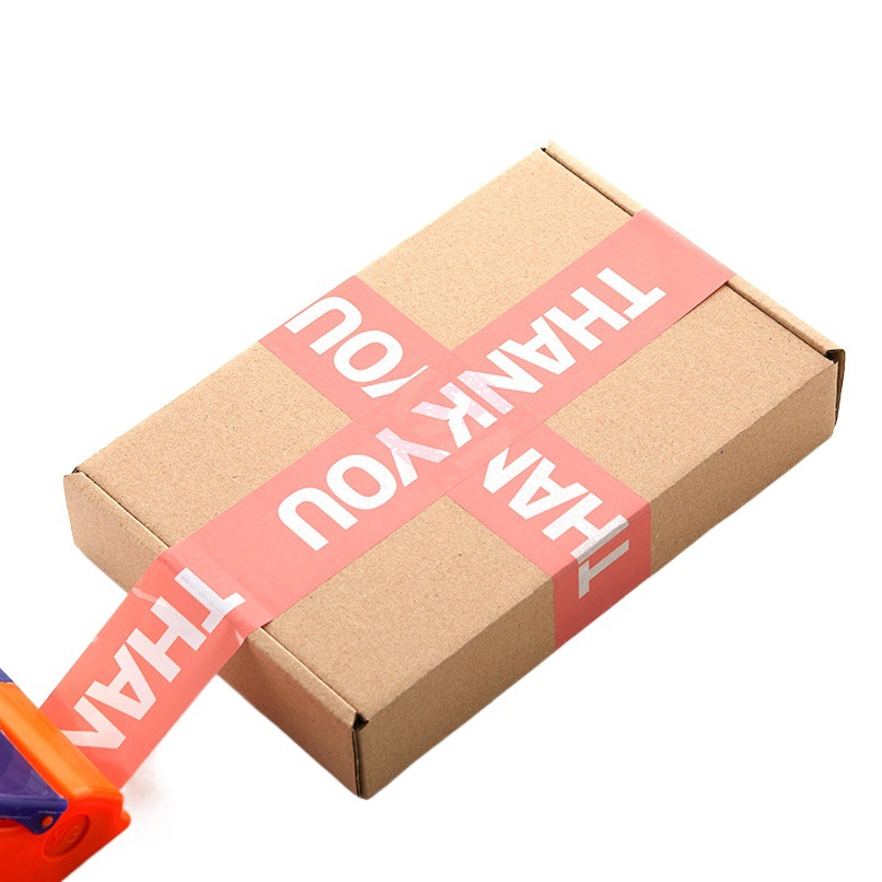 Thank You Tape White Packaging Express Tape Large Roll Wholesale Popular Pink Sealing Tape