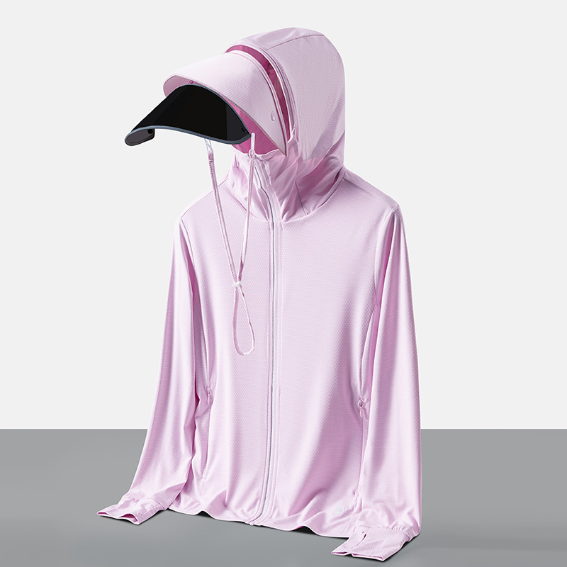 Picture of Summer sun protection clothing men's and women's large brim detachable outdoor ice-sensitive breathable sun protection shirt UPF50 + UV protection