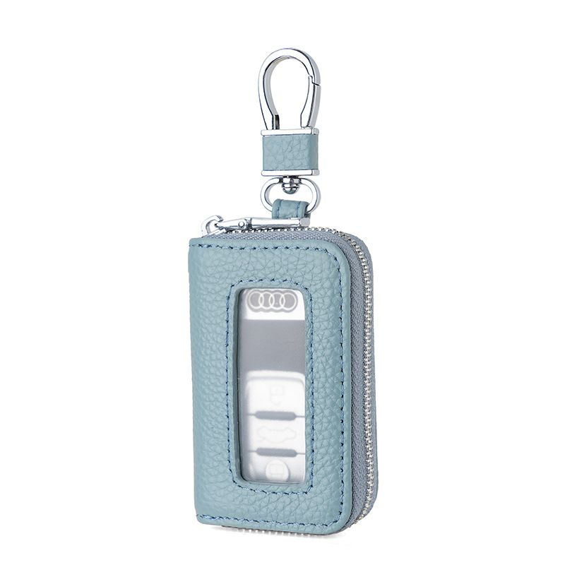 Picture of Cross-border New Real Soft Leather Car Key Case Window PU Leather Car Key Case Japanese and Korean Zipper Multi-color Explosions