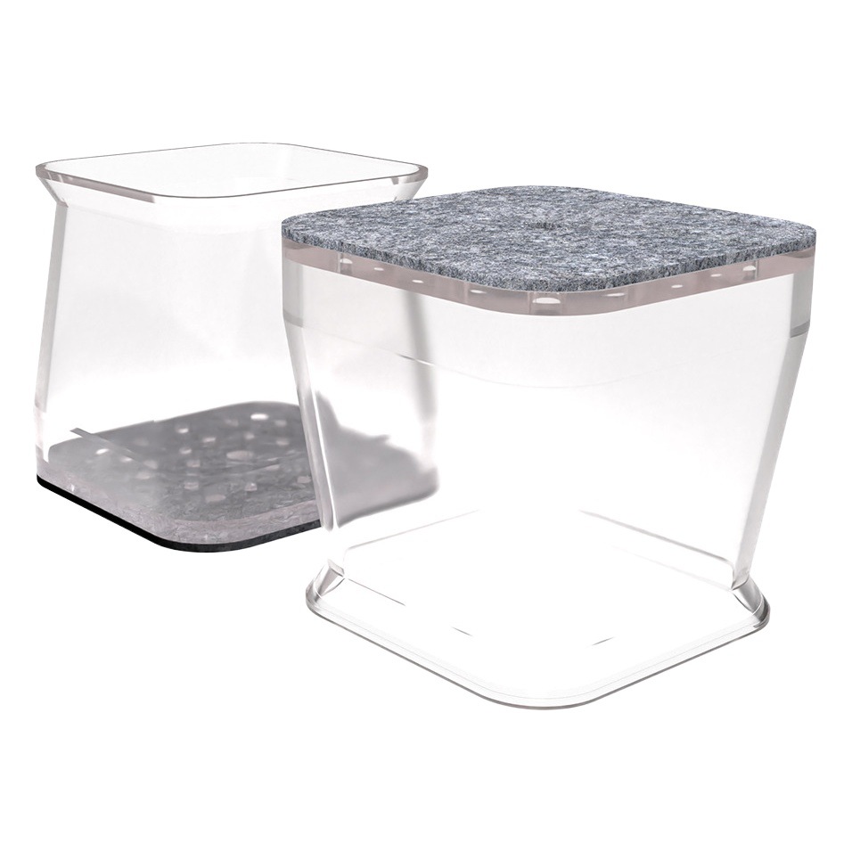 Cross-Border New Square Transparent Table and Chair Foot Pads Chair Foot Covers Silicone Chair Leg Protective Covers Silent Wear-Resistant Chair Legs