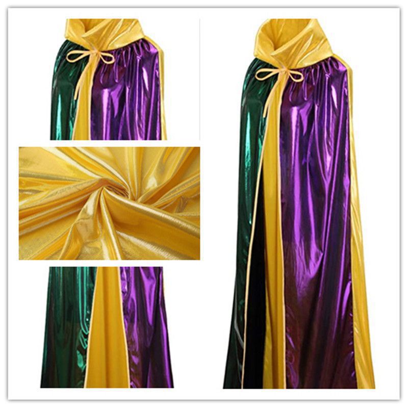 New Halloween Mesh Adult Retro Solid Color Hooded Cloak Vampire Bride Cloak in Stock