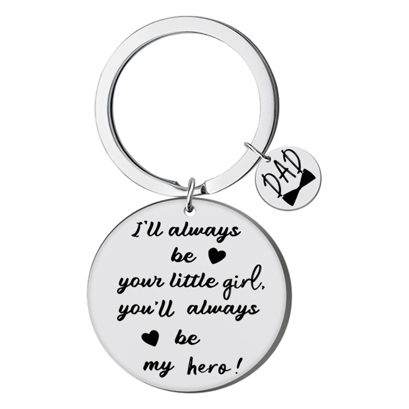 Popular Element Jewelry Mother's Day Gift for Family, Stainless Steel Keychain, Electroplating, Customizable Hanging Buckle for Summer