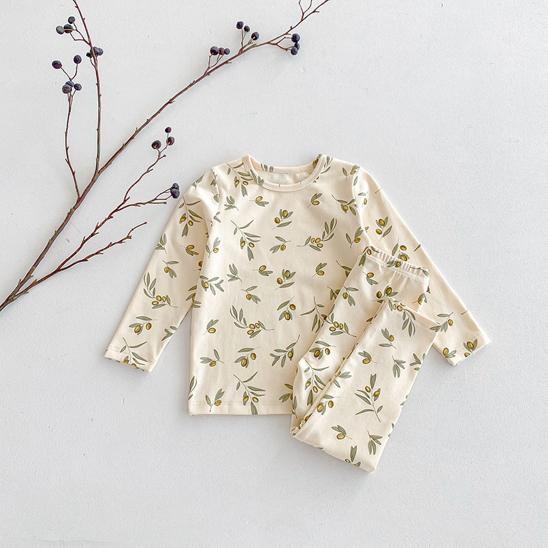 Picture of Spring and Autumn Children's Clothing Danish Children's Home Clothes suit Girls' Pajamas Pure Cotton Children's Autumn Clothes and Pants Men's Treasure Pajamas