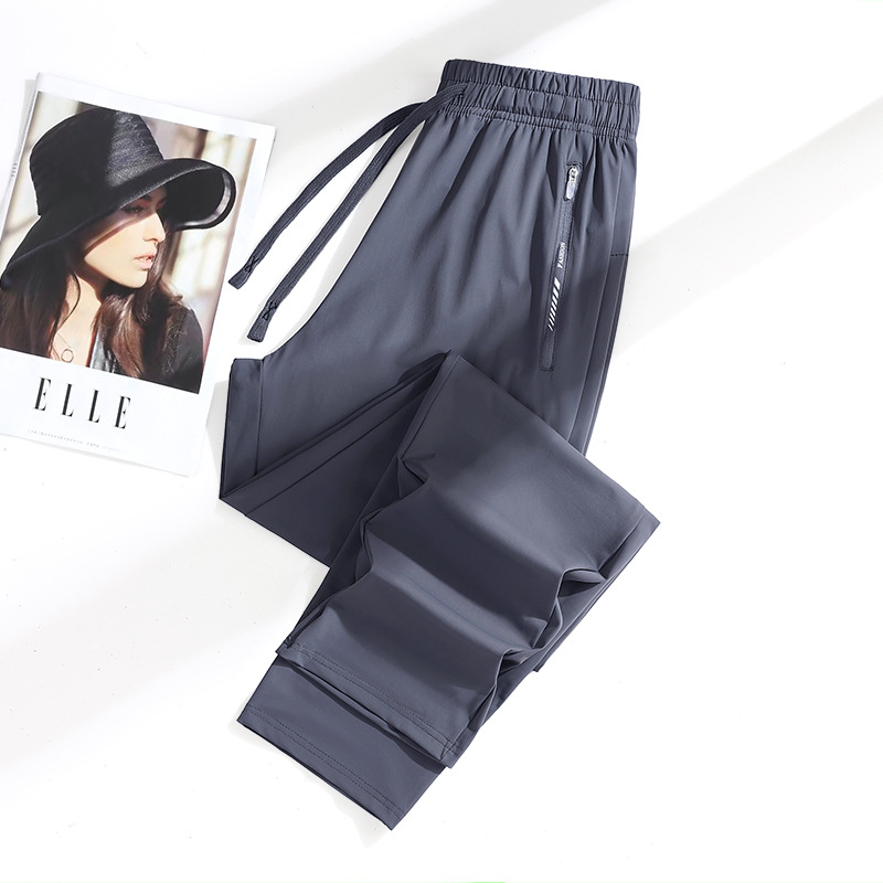 Picture of Summer New Ice Silk Pants Quick-drying Breathable Nylon Men's and Women's Elastic Soft Anti-wrinkle Cooling Couple Sunscreen Pants