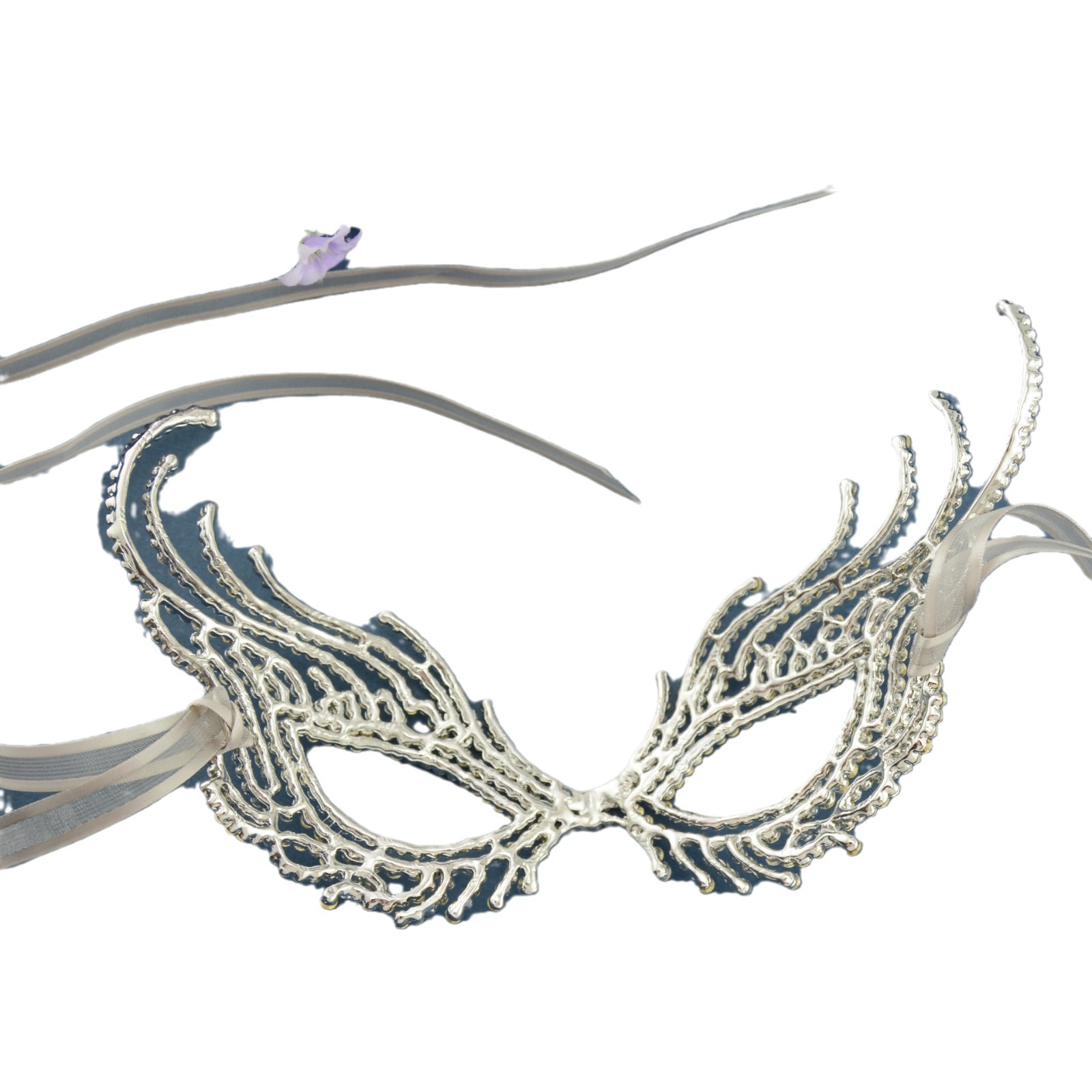 Picture of TS 930000 Saint prom half face mask blindfold party masquerade rhinestone alloy Crown handmade headdress
