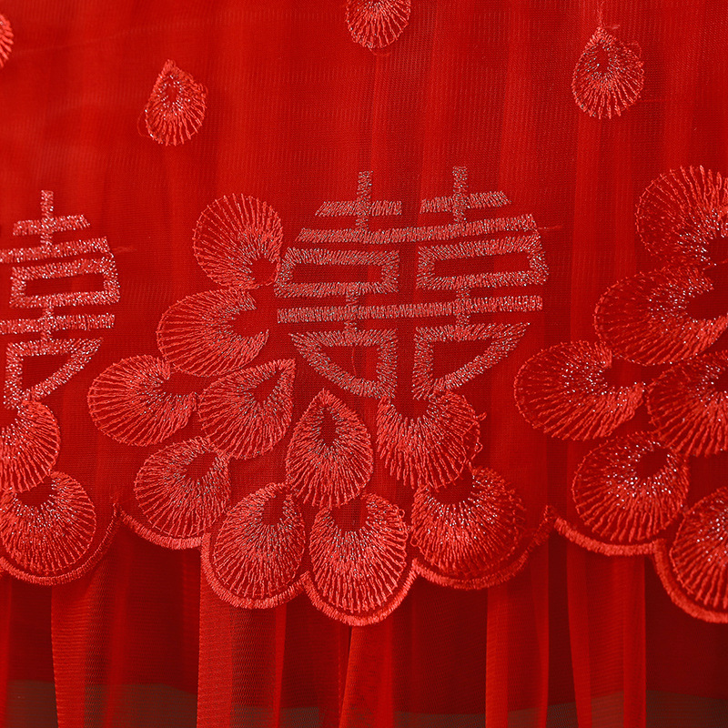 Picture of Wholesale New Wedding Starts Without Taking Off Hanging Air Conditioner Dust Cover 1.5 Hp Air Conditioner Cover Lace Red Air Conditioner Cover