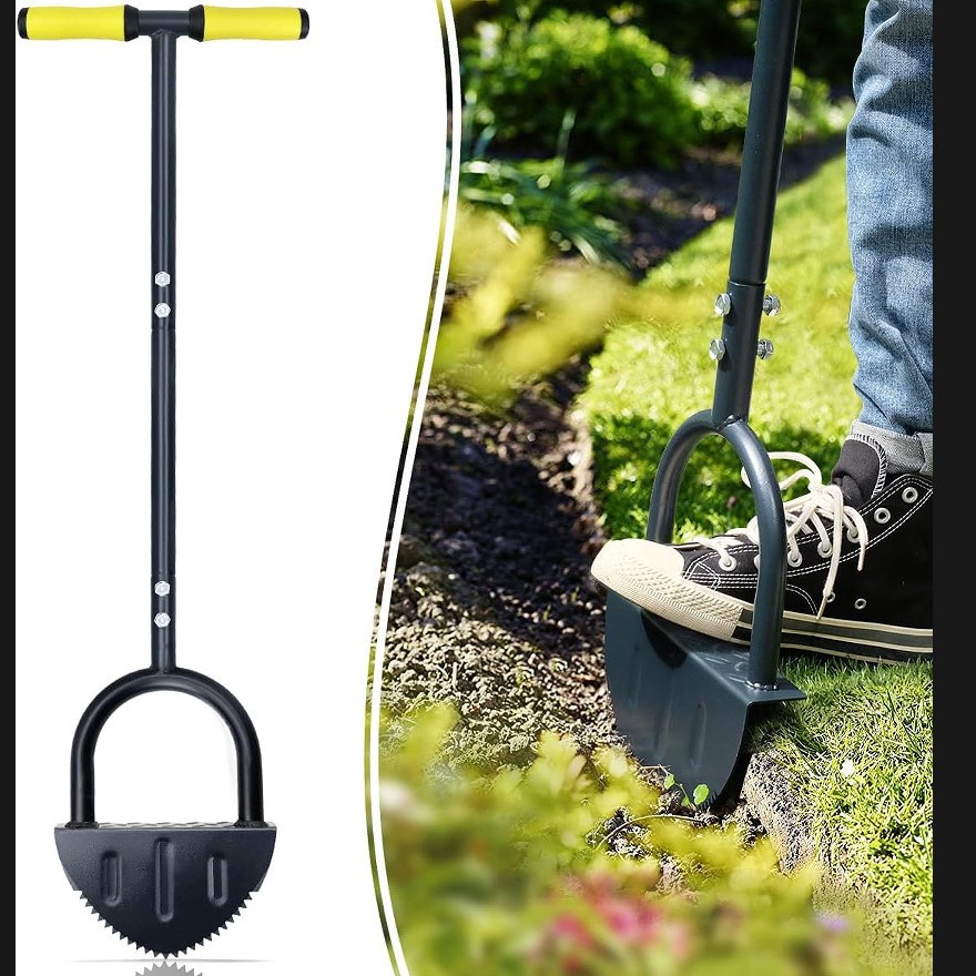 Sawtooth Trimming Machine Lawn Tool Half-Moon Lawn Trimming Machine with T-Shaped Grip Beauty-Tooth Edger