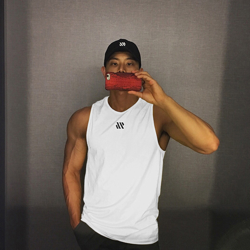 American Fitness Sleeveless Breathable Vest Men's Quick-drying Sports Summer Slim Fashion Brand Basketball Muscle T-shirt Training Clothes