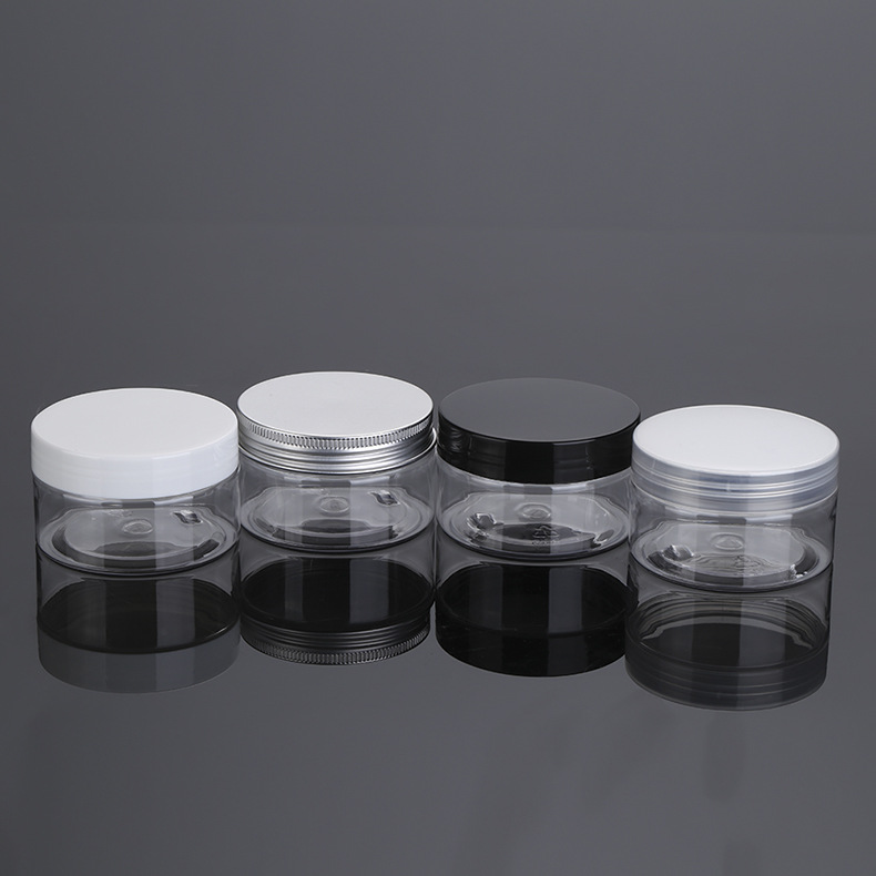 Spot Manufacturer Low Price Wholesale with Plastic Lid Aluminum Lid Large Mouth Can Pet Capacity 100ml Wide Mouth Plastic Bottle