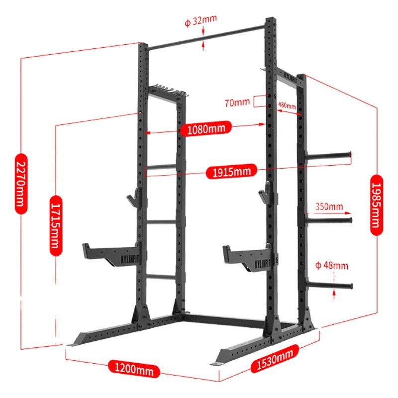 Commercial Gym Gantry Frame Squat Bench Press Rack Home Strength Free Training Barbell Rack Comprehension Equipment