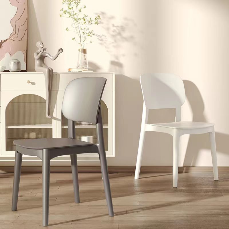 Commercial stool backrest Nordic thickened plastic chair comfortable sedentary home restaurant dining table and chairs are simple and stacked