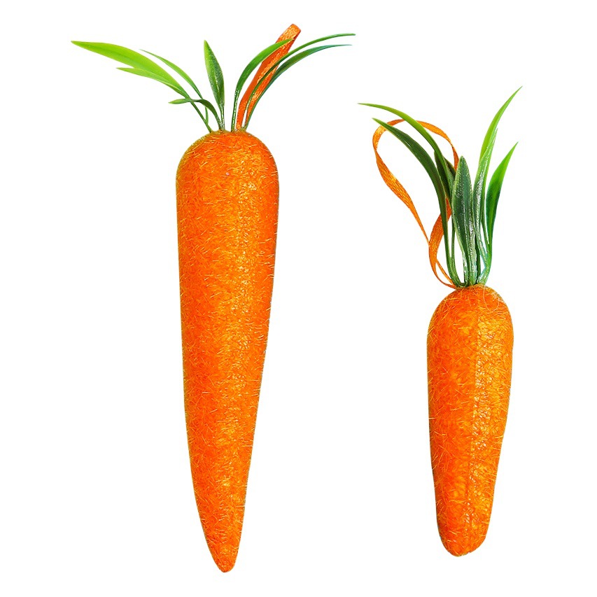 2025 Cross-Border New Easter Decoration Wholesale Carrot Ornaments Large and Small Carrot Living Room Sofa Layout