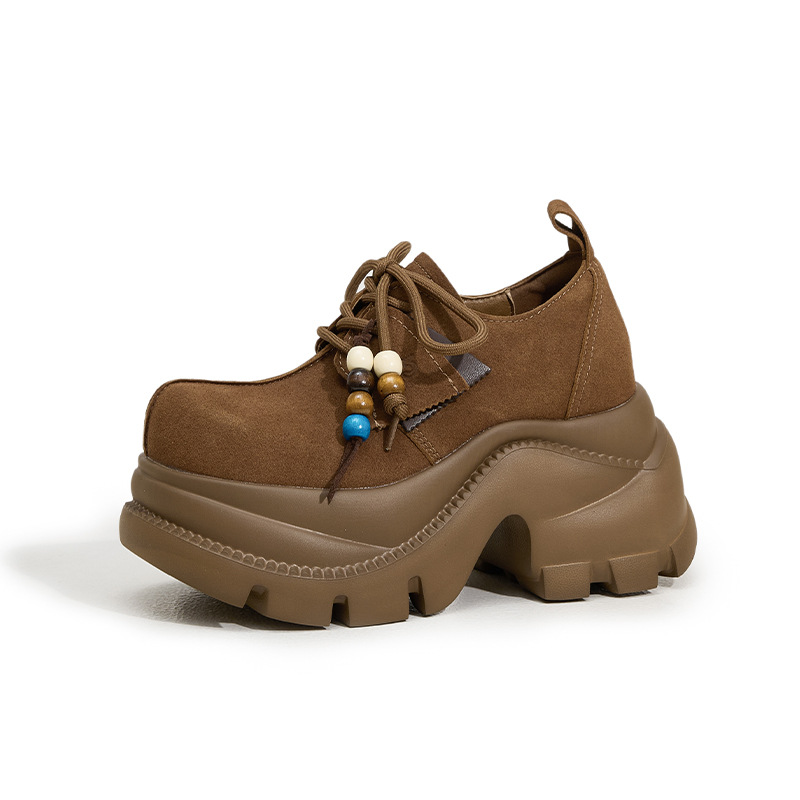 Picture of Thick-soled Birkenstock women's new kangaroo shoes for the fall of 2025, small and tall, women's shoes, soft-soled and versatile loafers