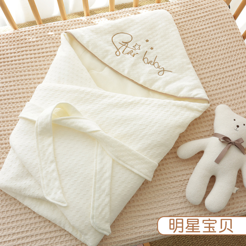 Picture of coated baby newborn cotton class a newborn baby delivery room swaddling baby anti-startle hold four seasons universal