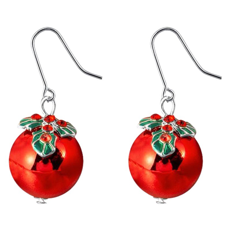 Christmas Ornaments, Creative Christmas Tree Earrings, Simple Snowman Bell Earrings for Women, Cross-Border Festive Holiday Accessories
