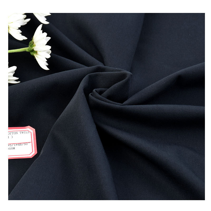Factory wholesale spring and summer casual clothing fashion fabric cotton four-sided elastic twill woven warp and weft double elastic twill